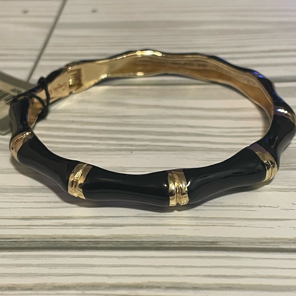 New Sequin Black and Gold Enamel Bracelet from Nordstrom